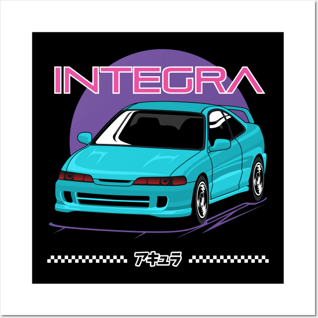 Integra Classic JDM Cars Wall Art by masjestudio